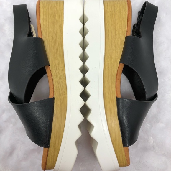 New| BLACK PLATFORM SANDALS - Picture 4 of 4